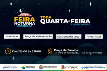 FEIRA NOTURNA NA PRAÇA DA FAMÍLIA