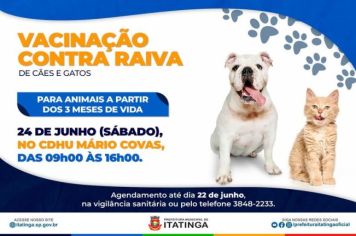 VACINAÇÃO CONTRA RAIVA - JUNHO