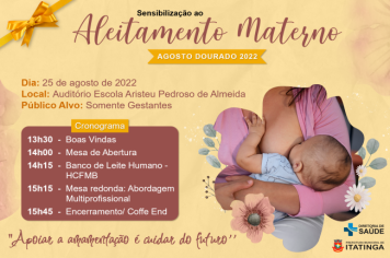 SENSIBILIZAÇÃO AO ALEITAMENTO MATERNO!