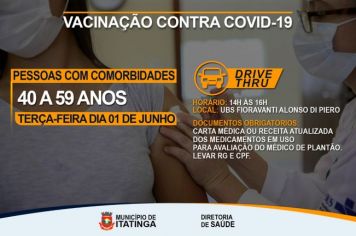 VACINAÇÃO PESSOAS COM COMORBIDADES - COVID-19