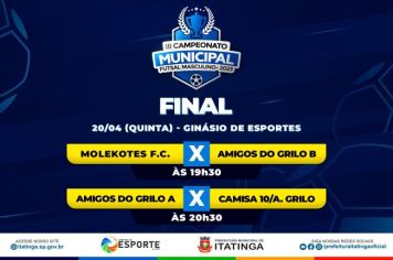 FINAL DO CAMPEONATO MUNICIPAL DE FUTSAL MASCULINO