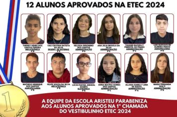 ALUNOS APROVADOS NA ETEC 2024 