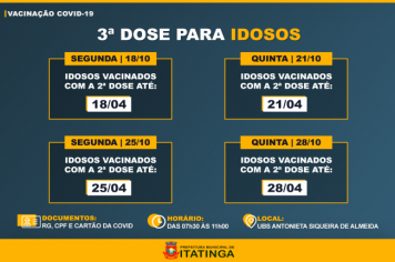 ATENÇÃO PARA A 3ª DOSE - COVID-19 