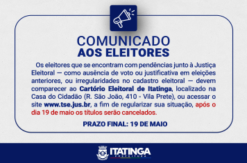   ATENÇÃO, ELEITOR!