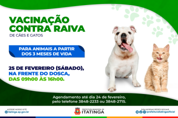 VACINAÇÃO CONTRA RAIVA - FEVEREIRO