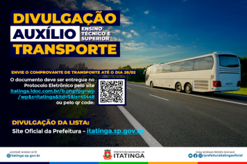 DIVULGAÇÃO DA LISTA DO AUXÍLIO TRANSPORTE 2024