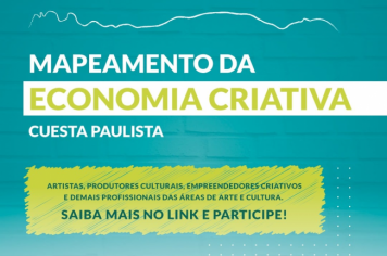 ATENÇÃO ARTISTAS, PRODUTORES, ARTE-EDUCADORES, EMPREENDEDORES CRIATIVOS E DEMAIS PROFISSIONAIS E EMPRESAS DA ARTE E DA CULTURA.