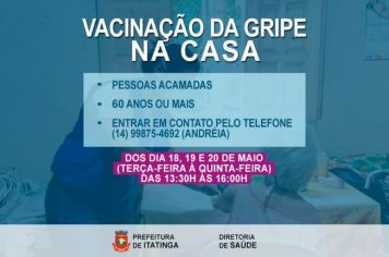 VACINAÇÃO DA GRIPE NA CASA!