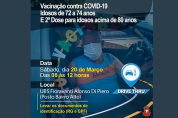 VACINAÇÃO IDOSOS DE 72 A 74 ANOS!