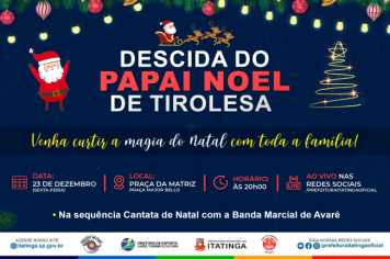 NESTA SEXTA!! DESCIDA DO PAPAI NOEL DE TIROLESA!! 