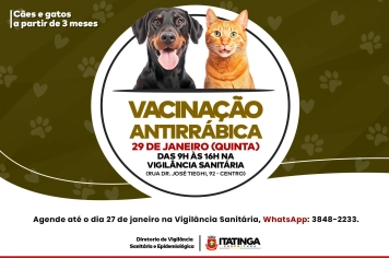 Vacinação Antirrábica para Cães e Gatos