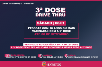 DOSE DE REFORÇO - COVID – 19