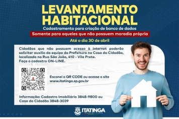 ITATINGA REALIZA LEVANTAMENTO HABITACIONAL DE FAMÍLIAS SEM IMÓVEL PRÓPRIO