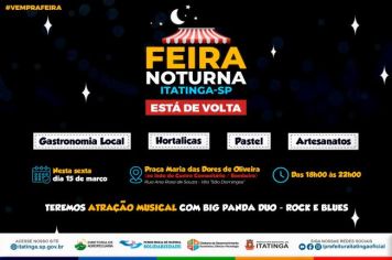 A FEIRA NOTURNA ESTÁ DE VOLTA