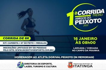 1º CORRIDA TREINO – AMIGOS DO PEIXOTO 2022