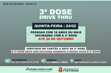 DOSE DE REFORÇO - 3ª DOSE