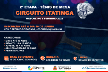 CIRCUITO ITATINGA DE TÊNIS DE MESA