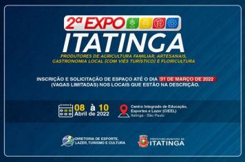 A SEGUNDA EDIÇÃO DA EXPO ITATINGA ESTÁ CHEGANDO!