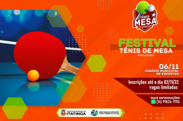 FESTIVAL DE TÊNIS DE MESA EM ITATINGA