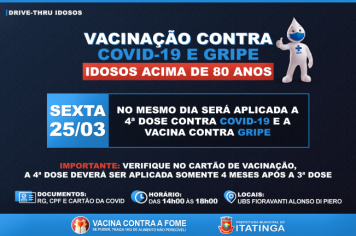 ATENÇÃO IDOSOS ACIMA DE 80 ANOS