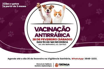 VACINAÇÃO CONTRA RAIVA - FEVEREIRO