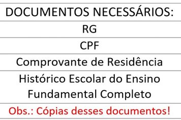 Inscrição para cursos do SENAI