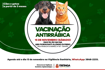 VACINAÇÃO CONTRA RAIVA - NOVEMBRO