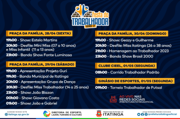 FESTA DO TRABALHADOR EM ITATINGA