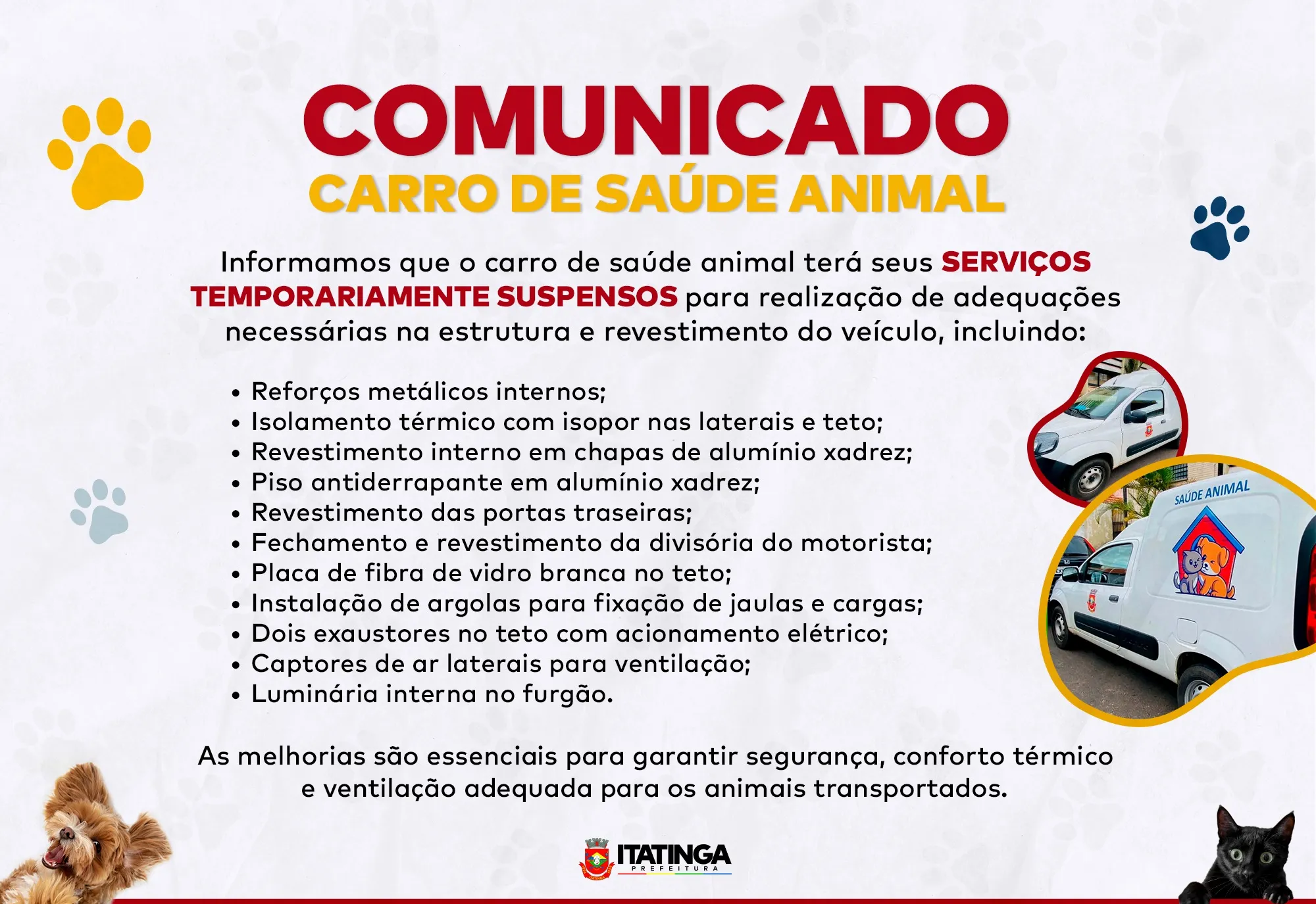 Comunicado – Carro de Saúde Animal