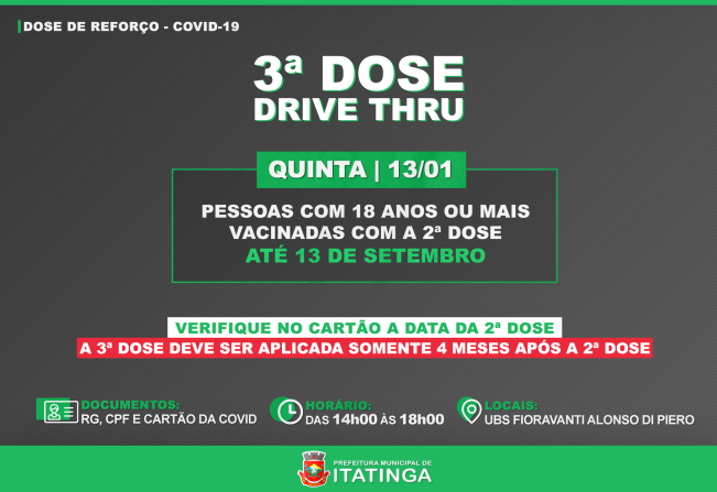 3ª DOSE - COVID19 