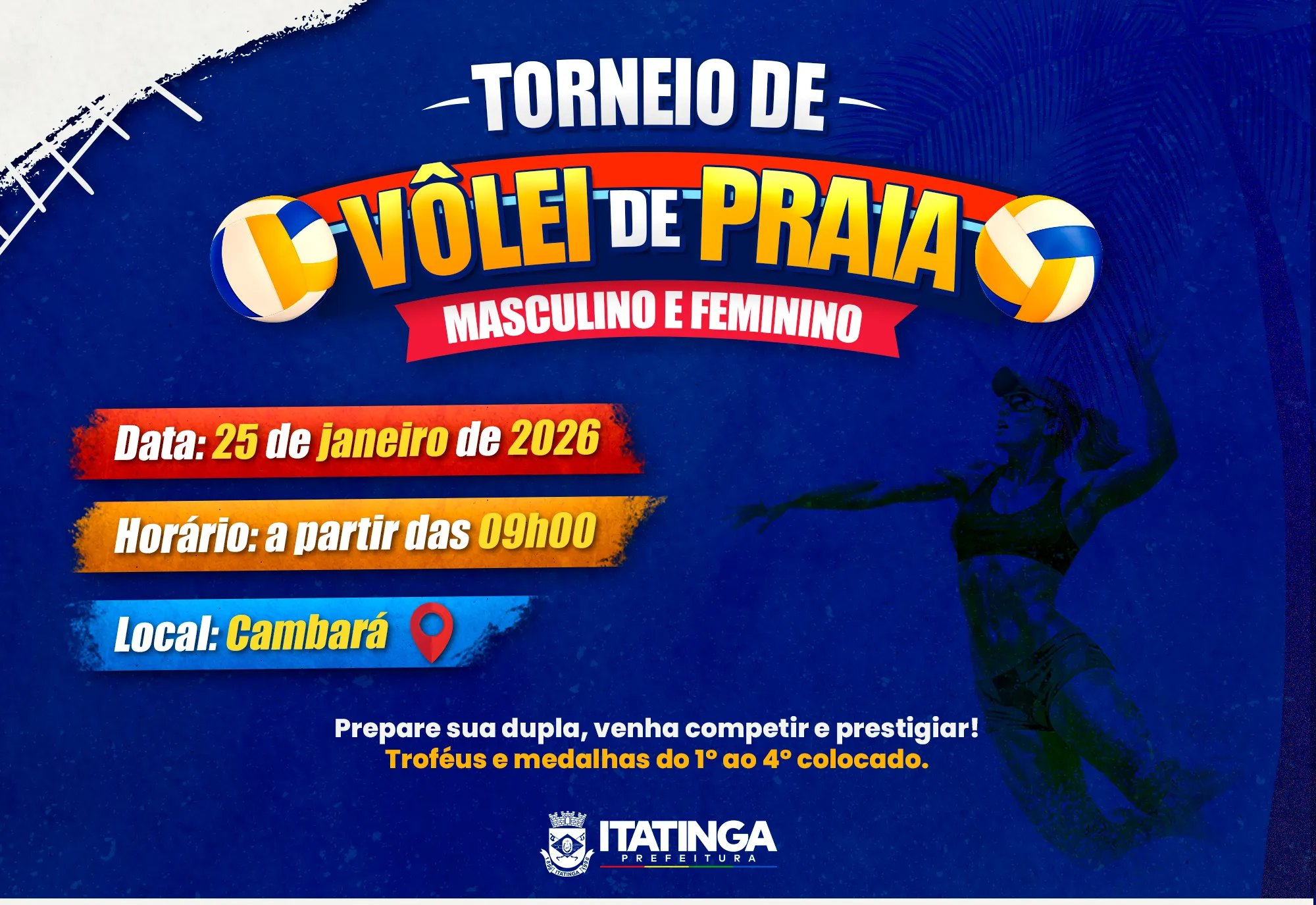 Torneio de Vôlei de Praia – Masculino e Feminino