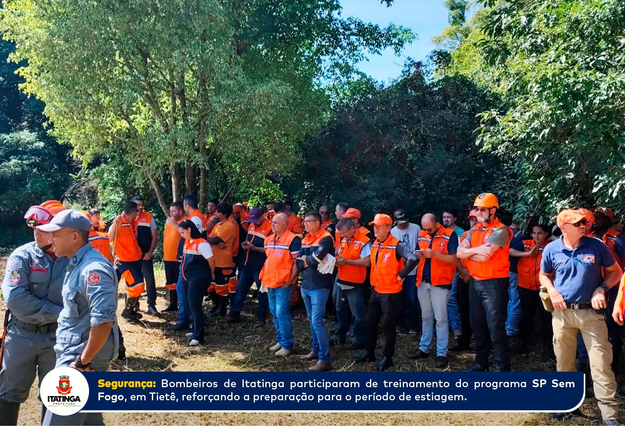 Bombeiros de Itatinga participam de treinamento de combate a incêndios florestais