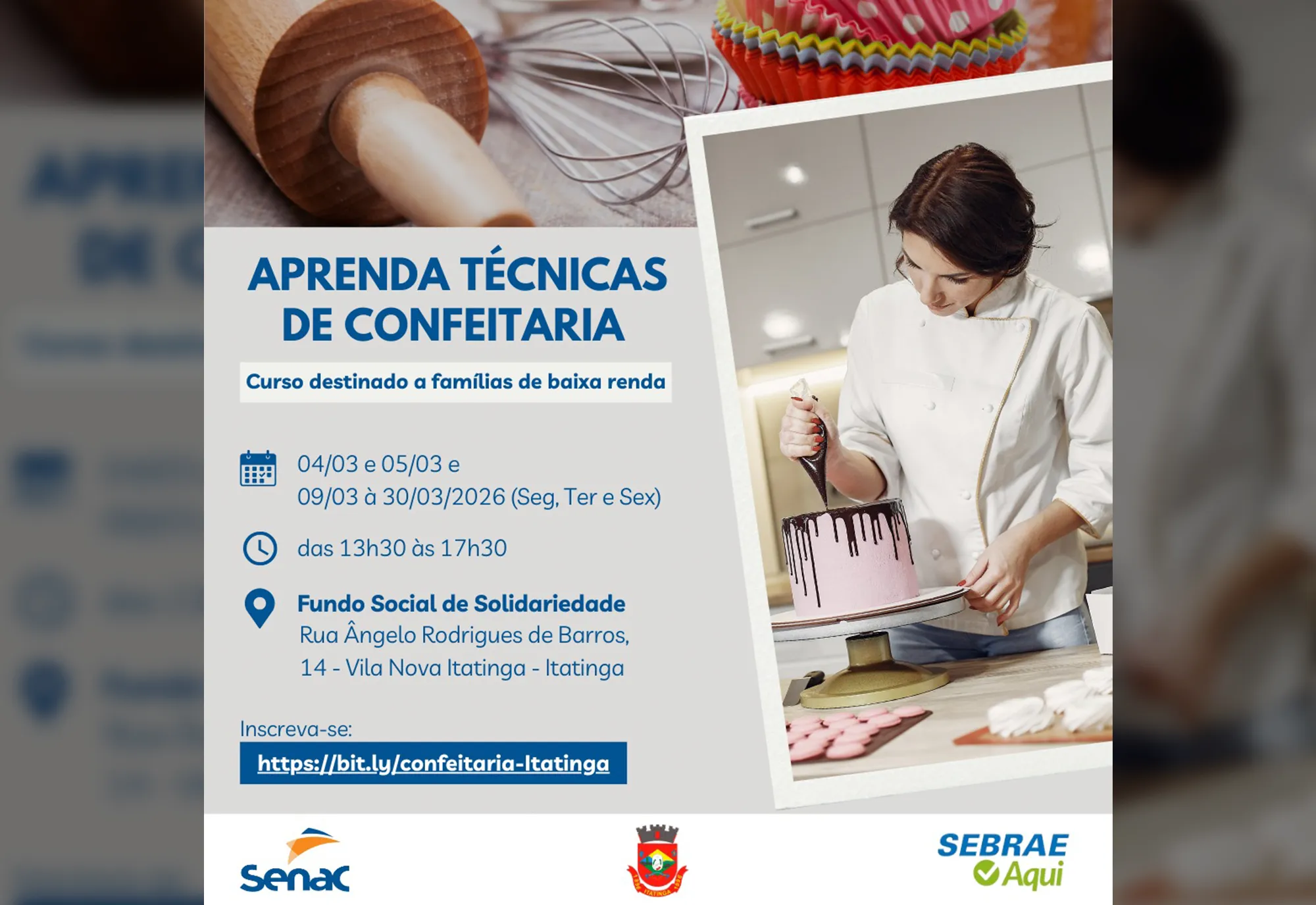 Curso de Técnicas de Confeitaria