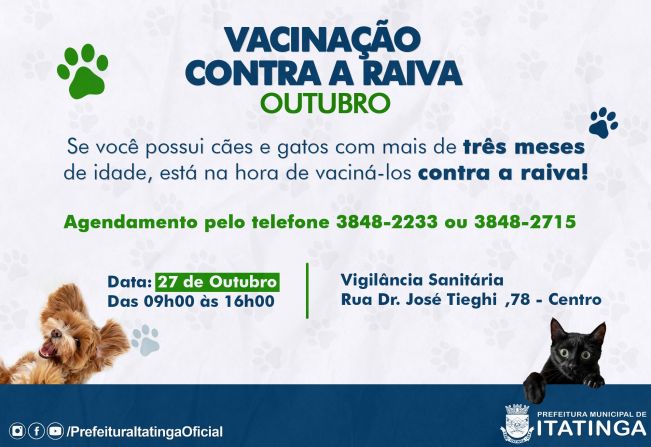 VACINAÇÃO CONTRA RAIVA 