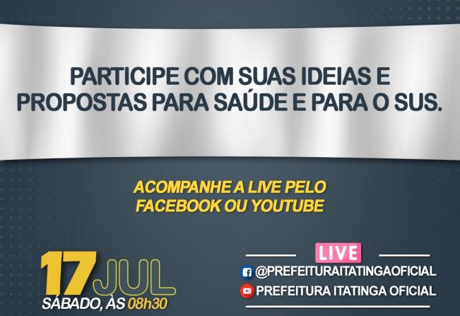 LIVE - 6ª CONFERÊNCIA MUNICIPAL DE SAÚDE DE ITATINGA