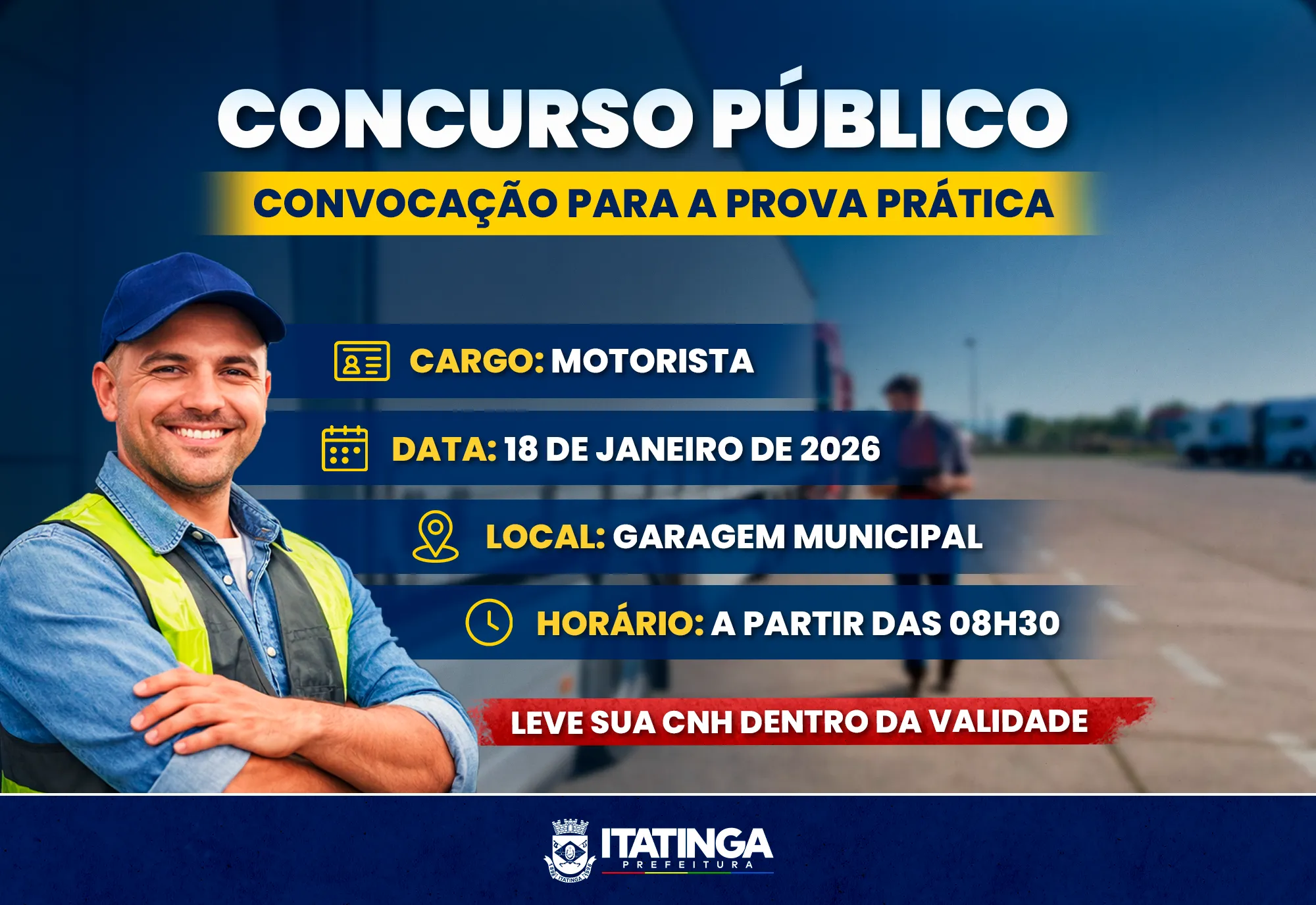 Concurso Público – Convocação para Prova Prática