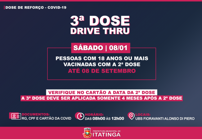 DOSE DE REFORÇO - COVID – 19