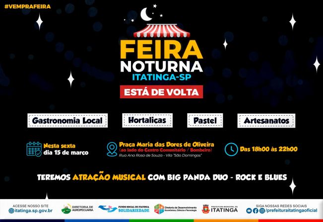 A FEIRA NOTURNA ESTÁ DE VOLTA