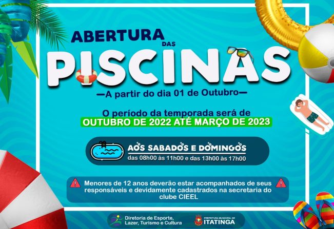 ABERTURA DAS PISCINAS!