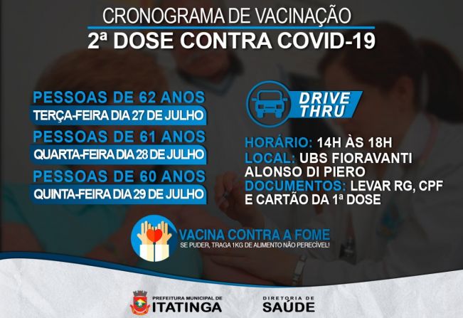 2ª DOSE - VACINAÇÃO CONTRA COVID-19