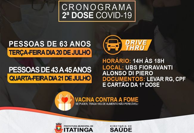 2ª DOSE - VACINAÇÃO CONTRA COVID-19