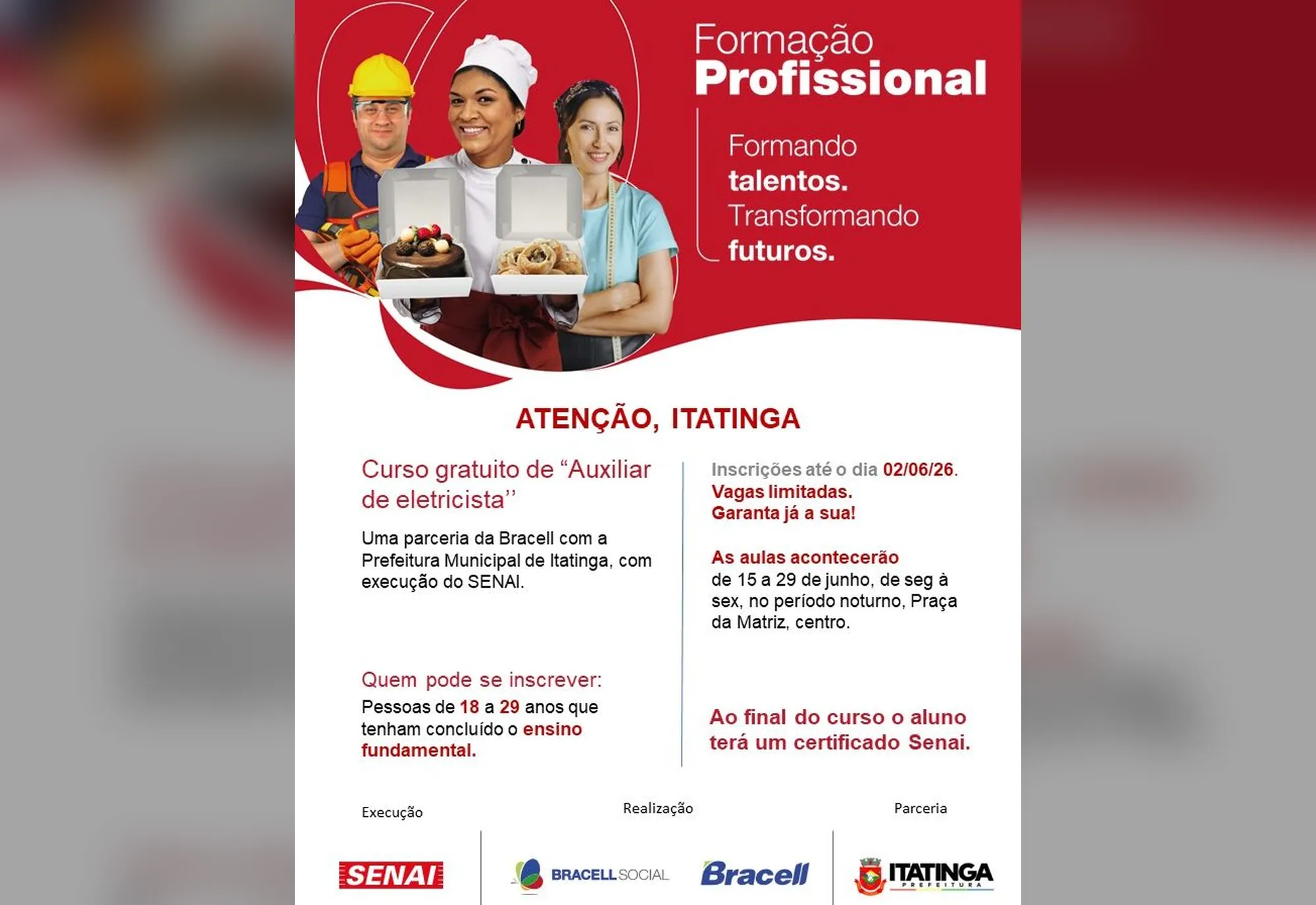 Curso Gratuito – Auxiliar de Eletricista