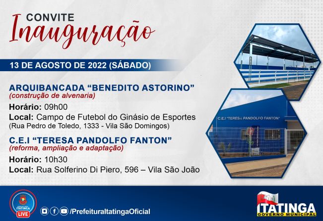 CONVITE DE INAUGURAÇÃO!