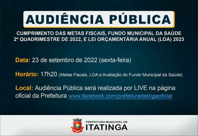 AUDIÊNCIA PÚBLICA