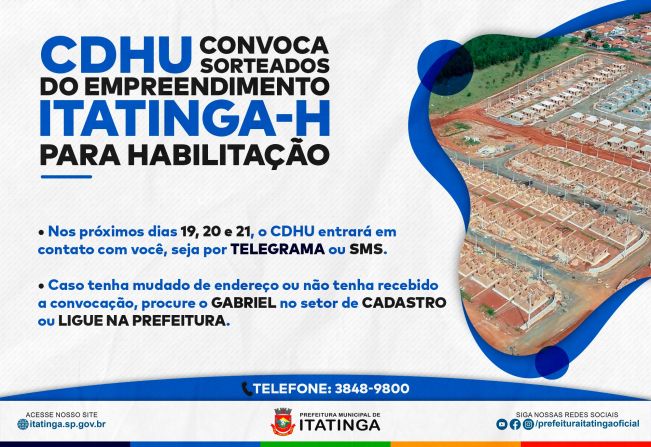 HABILITAÇÃO PARA OS SORTEADOS DA VILA DOS SERVIDORES