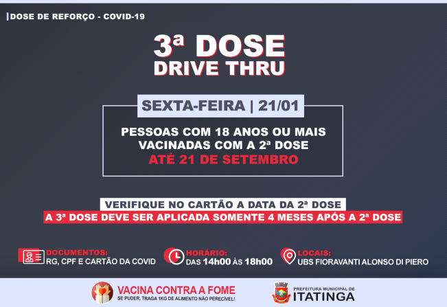 3ª DOSE - COVID19