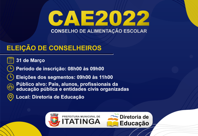 CAE – CONSELHO DE ALIMENTAÇÃO ESCOLAR