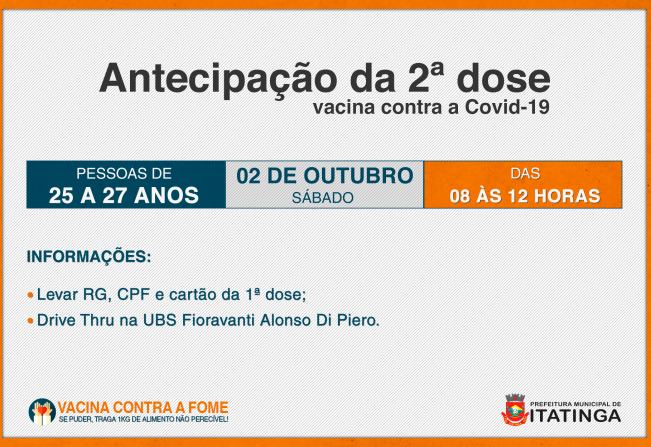 ANTECIPAÇÃO DA 2ª DOSE 